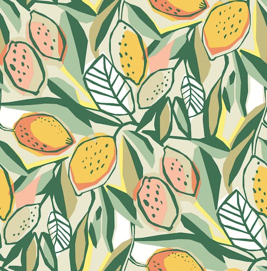 NuWallpaper Main Squeeze Peach Peel & Stick Wallpaper